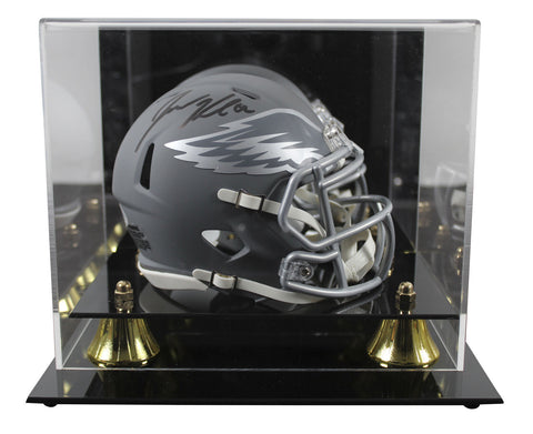 Eagles Jason Kelce Authentic Signed Slate Speed Mini Helmet W/ Case PSA/DNA Itp