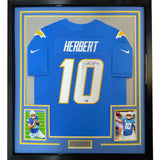 Framed Autographed/Signed Justin Herbert 33x42 LA Blue Elite Jersey Fanatics COA