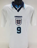 Alan Shearer Signed UMBRO Soccer Shirt (Beckett) Premier League Record 260 Goals