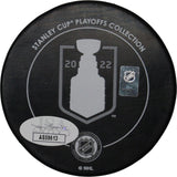 Logan O'Conner Autographed/Signed Colorado Avalanche Hockey Puck JSA 46396