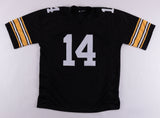 Ed Podolak Signed Iowa Hawkeyes Black Jersey (PSA COA) K.C. Super Bowl IV Champ