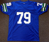 SEATTLE SEAHAWKS JACOB GREEN AUTOGRAPHED SIGNED BLUE JERSEY MCS HOLO 85962