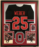 FRAMED OHIO STATE BUCKEYES MIKE WEBER AUTOGRAPHED SIGNED JERSEY TRISTAR HOLO