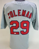 Vince Coleman Signed St. Louis Cardinals Jersey (JSA COA) 1985 Rookie o/t Year