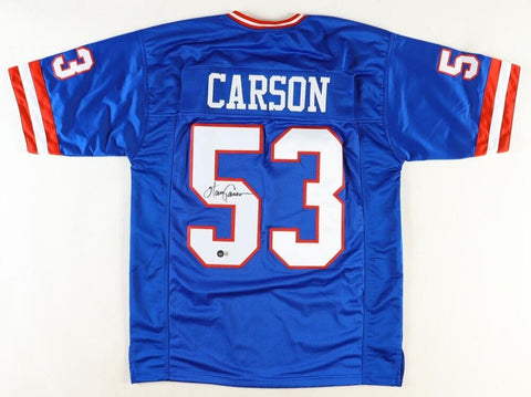 Harry Carson Signed New York Giants Jersey (Beckett) 1986 Super Bowl Champion