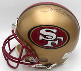 Jerry Rice Autographed Full Size Authentic Helmet 49ers Beckett QR #BL65383