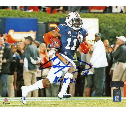 Chris Davis Jr. Signed Auburn Unframed 8x10 Photo-Running Endzone W/Kick Six