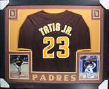 FERNANDO TATIS (Padres brown SKYLINE) Signed Autographed Framed Jersey JSA