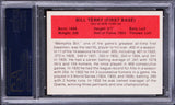 Giants Bill Terry Authentic Signed 1987 Baseball's All-Time Greats Card PSA Slab