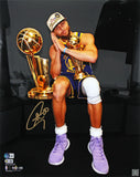 Warriors Stephen Curry Signed 16x20 Vertical Night Night Spotlight Photo BAS