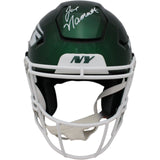 Joe Namath Autographed/Signed New York Jets 24 SpeedFlex Helmet Beckett 48609