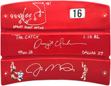 JOE MONTANA & DWIGHT CLARK AUTOGRAPHED CANDLESTICK SEATBACK CATCH BECKETT 231872