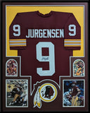 FRAMED WASHINGTON SONNY JURGENSEN AUTOGRAPHED SIGNED INSCRIBED JERSEY JSA COA