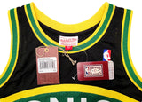 SONICS SHAWN KEMP AUTOGRAPHED BLACK AUTH M & N JERSEY M REIGN MAN MCS 203429