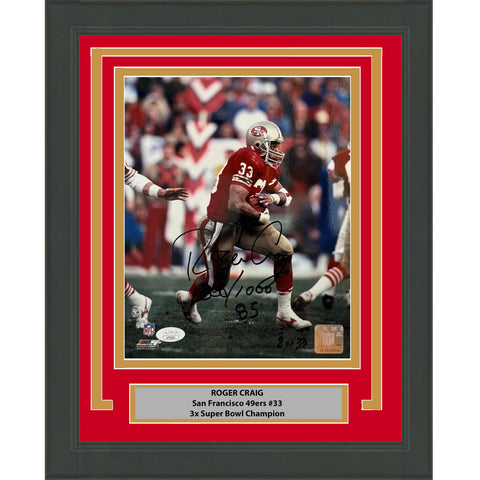 Framed Autographed/Signed Roger Craig San Francisco 49ers 8x10 Photo JSA COA #2