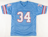 Earl Campbell Signed Houston Oilers Career Stat Jersey / 5xPro Bowl RB (JSA COA)