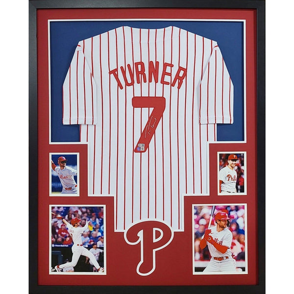 Trea Turner Autographed Signed Framed Philadelphia Phillies Jersey BECKETT