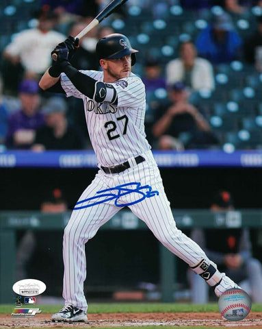 Trevor Story Autographed/Signed Colorado Rockies 8x10 Photo JSA 24193