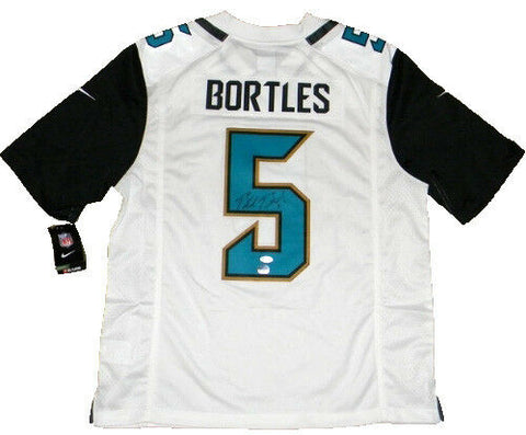 BLAKE BORTLES AUTOGRAPHED SIGNED JACKSONVILLE JAGUARS WHITE NIKE LIMITED JERSEY