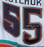 Johnny Boychuk Signed New York Islanders Jersey (Boychuk COA) 2002 61st Draft Pk