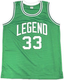 BOSTON CELTICS LARRY BIRD AUTOGRAPHED GREEN BASKETBALL JERSEY BECKETT QR 228093