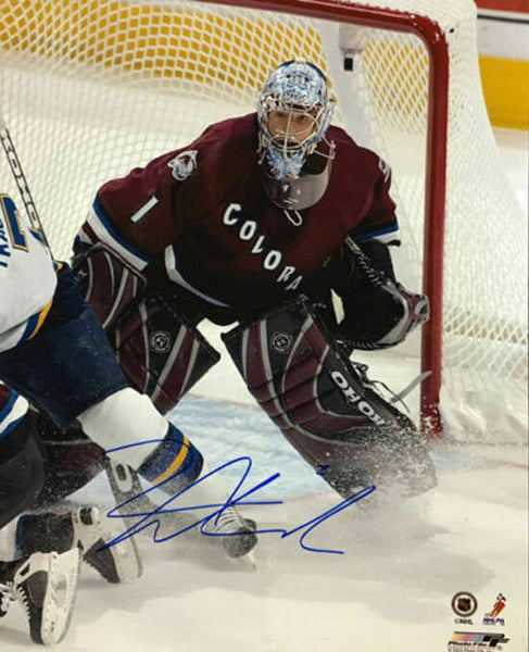 David Aebischer Autographed/Signed Colorado Avalanche 16x20 Photo 10310