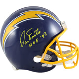 Dan Fouts Autographed San Diego Chargers TB VSR4 Authentic Helmet Beckett 49277