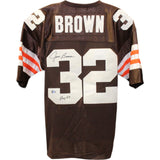 Jim Brown Signed Browns Players Of The Century 52 Jersey ROY BAS 48476