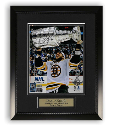 David Krejci Signed Autographed 8x10 Photograph Framed to 11x14 NEP