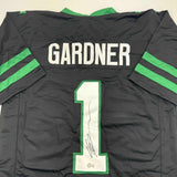 Autographed/Signed Ahmad Sauce Gardner New York Black Jersey Beckett BAS COA #2