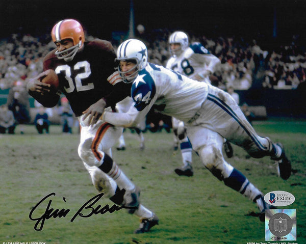 Jim Brown Autographed Cleveland Browns 8x10 Photo Beckett Authenticated #10