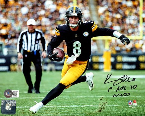 KENNY PICKETT AUTOGRAPHED 8X10 PHOTO STEELERS 1ST NFL TD 10/2/22 BECKETT 209530