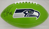 JOSH GORDON AUTOGRAPHED GREEN SEATTLE SEAHAWKS LOGO FOOTBALL MCS HOLO 176320