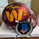 Mark Rypien Autographed Signed SB MVP Washington Commanders Mini Helmet Beckett