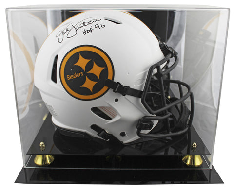 Steelers Jack Lambert "HOF 90" Signed Lunar F/S Speed Proline Helmet W/ Case BAS