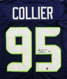 LJ Collier Autographed Blue Pro Style Jersey - Prova Auth *5