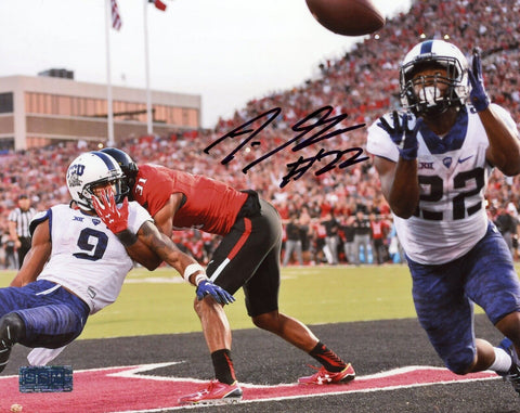 AARON GREEN SIGNED AUTOGRAPHED TCU HORNED FROGS VS TEXAS TECH 8x10 PHOTO COA