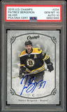 2015-16 UD Champ's Silver 14/25 Patrice Bergeron On Card PSA 10/10 Auto GEM MINT