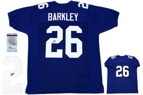 Saquon Barkley Autographed SIGNED Jersey - Royal - JSA Authentic