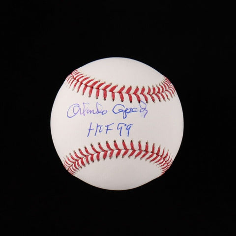 Orlando Cepeda Signed ML Baseball Inscribed HOF 99 JSA Giants, Cardinals, Braves