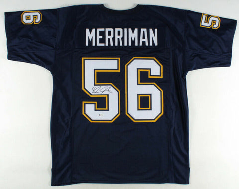 Shawne Merriman Signed San Diego Chargers Jersey (Beckett COA) Pro Bowl L.B