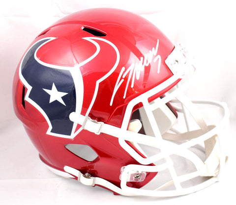 CJ Stroud Autographed Houston Texans F/S Flash Speed Helmet - Fanatics *White