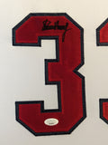 FRAMED ATLANTA BRAVES STEVE AVERY AUTOGRAPHED SIGNED JERSEY JSA COA