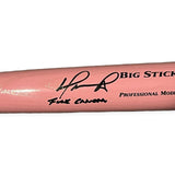 David Ortiz Boston Red Sox Signed Autographed Pink Bat F*ck Cancer Inscription