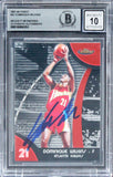 Hawks Dominique Wilkins Authentic Signed 2007 Finest #42 Card Auto 10! BAS Slab