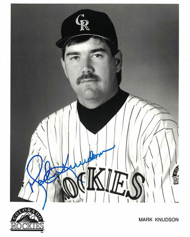 Mark Knudson Autographed/Signed Colorado Rockies 8x10 Photo 27542 PF