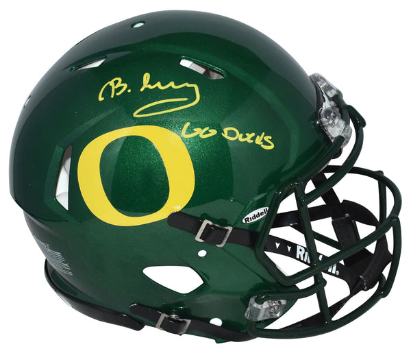 BUCKY IRVING AUTOGRAPHED OREGON DUCKS AUTHENTIC SPEED HELMET BECKETT