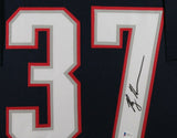 RODNEY HARRISON (Patriots blue TOWER) Signed Autographed Framed Jersey JSA