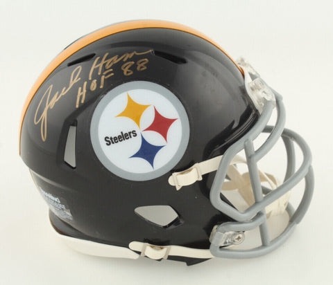 Jack Ham Signed Pittsburgh Steelers Mini Helmet Inscribed HOF 88 (Schwartz COA)