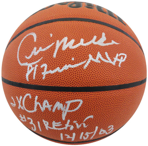 Cedric Maxwell Signed Wilson Indoor/Outdoor Basketball w/3-Inscriptions (SS COA)